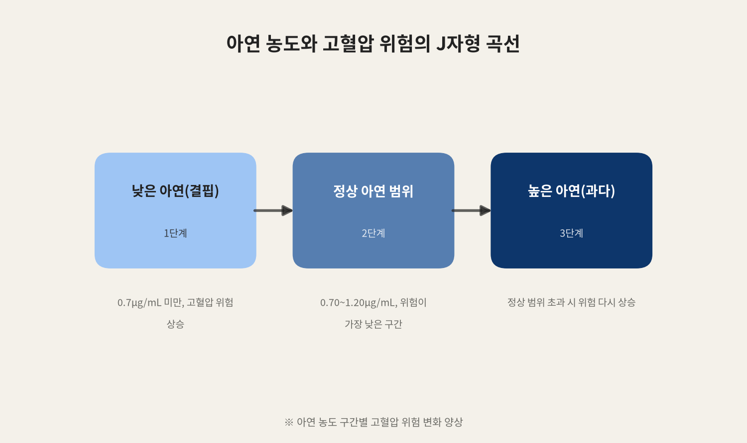 아연 농도와 고혈압 위험의 J자형 곡선